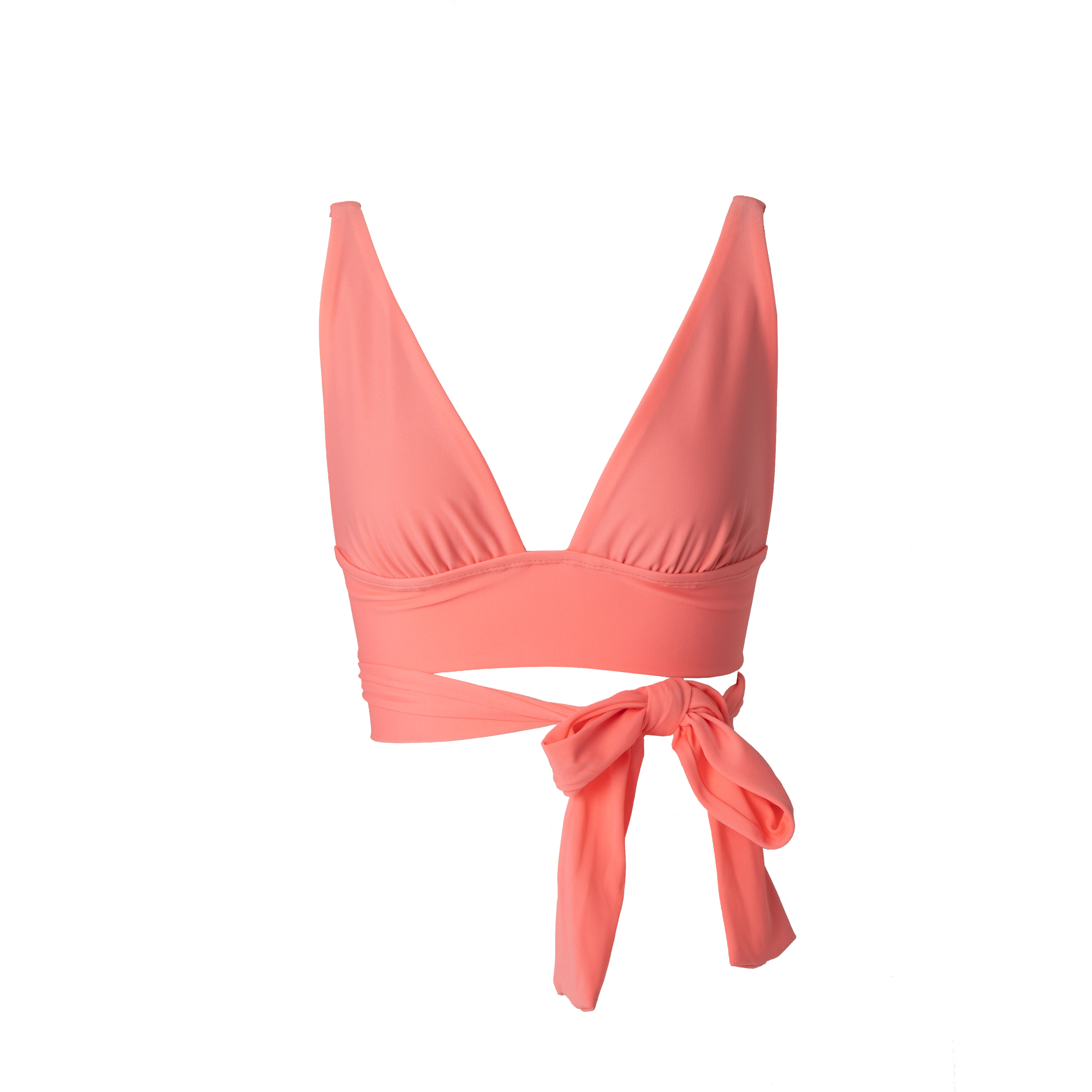 Beau Bikini Top, Coral - Image 4