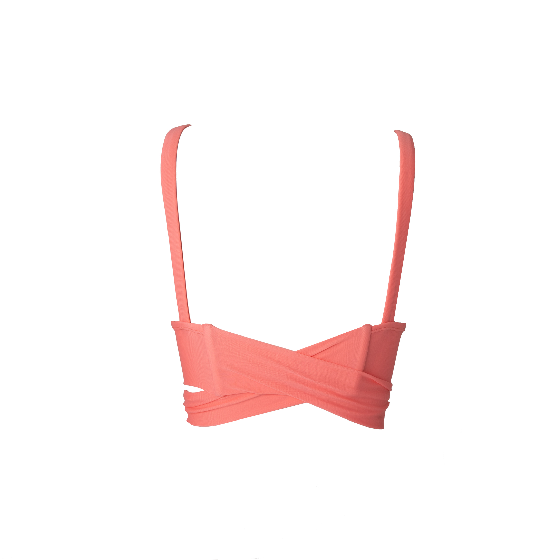 Beau Bikini Top, Coral - Image 5